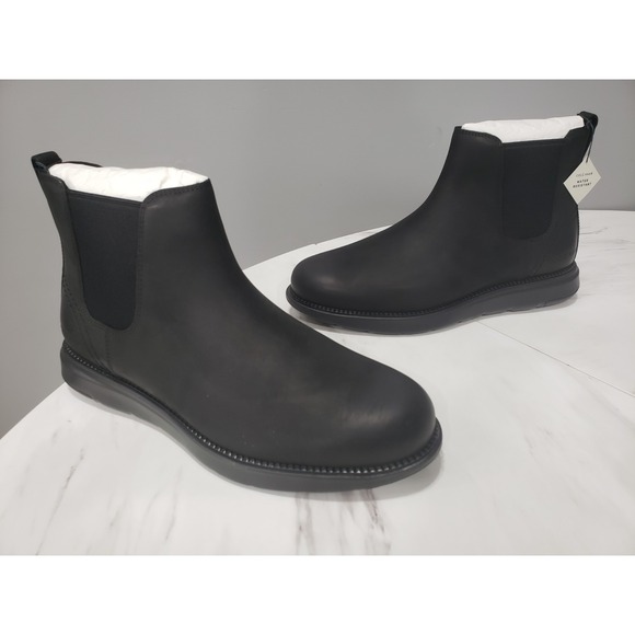 NEW NO BOX SIZE 9.5 Cole Haan Men\'s Grand Atlantic Chelsea Boots C36544 BLACK